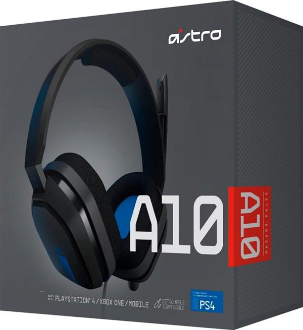 Auriculares Logitech Astro A10 Grey/Blue PS4/XBOX/PC/MAC